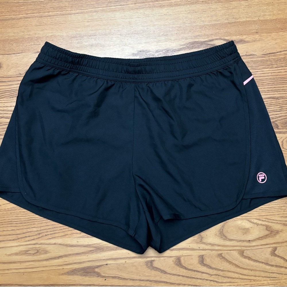 Fila Black Athletic Performance Shorts